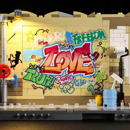 🔥🔥New Year 70% Off--🎨 Street Art Graffiti Bus Stop – The Coolest Urban Style Building Set Everyone Is Talking About!