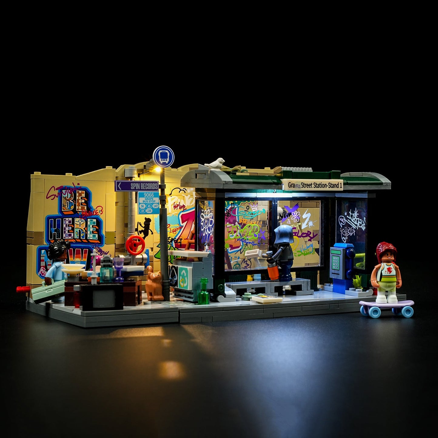 🔥🔥New Year 70% Off--🎨 Street Art Graffiti Bus Stop – The Coolest Urban Style Building Set Everyone Is Talking About!