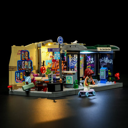 🔥🔥New Year 70% Off--🎨 Street Art Graffiti Bus Stop – The Coolest Urban Style Building Set Everyone Is Talking About!