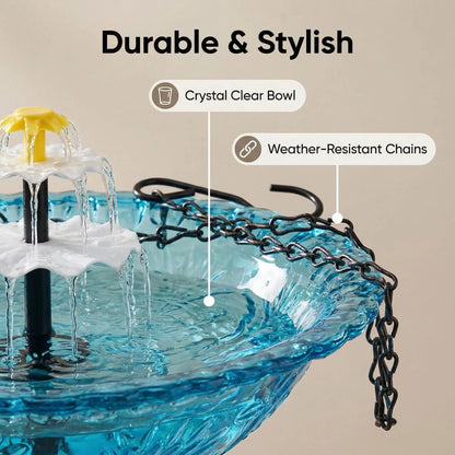 🔥2026 Spring special offer 60% off - 🐦Solar Cascade Hanging Bird Bath Fountain