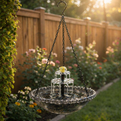 🔥2026 Spring special offer 60% off - 🐦Solar Cascade Hanging Bird Bath Fountain